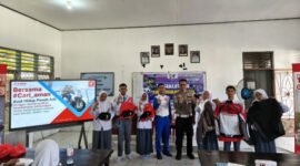 Asmo Sulsel menggelar edukasi safety riding bagi siswa-siswi SMAN 9 Gowa, bekerja sama dengan Polres Gowa melalui Unit Kamsel. Foto: Istimewa