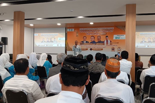 Fakultas Ekonomi dan Bisnis islam (FEBI) UIN Alauddin Makassar bekerjasama dengan Pengurus Daerah Persatuan Tarbiyah Islamiyah (PD PERTI) Sulsel, menggelar Dialog Refleksi Menyambut Ramadhan 1447 H. Foto: Istimewa
