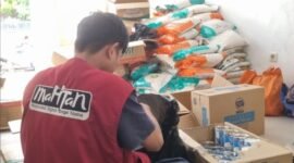 Seperti tahun sebelumnya Yayasan Masyarakat Hijrah Tanpa Nama (Mahtan) kembali mlaksanakan kegiatan berbagi Paket Ramadan 1447 H dan berbagi takjil. Foto: Istimewa
